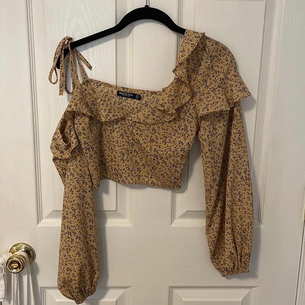 Nasty Gal Off the Shoulder Crop Top